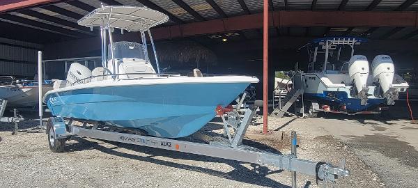 Slide: The Image of 2024 ALK2 Powerboats 22 CRX on trailer in boat storage facility. - 1