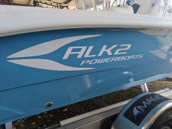 Slide: The Image of 2024 ALK2 Powerboats 22 CRX model in blue, side view. - 4