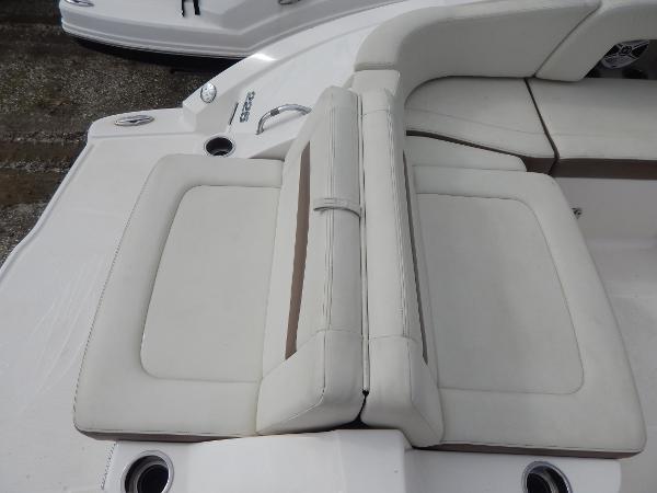 Slide: The Image of Chaparral 225 SSi 2013 boat with white cushioned seating area. - 44