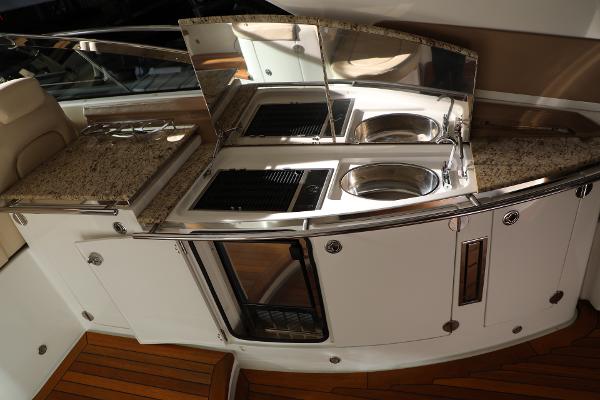 Slide: The Image of Outdoor kitchen area on a 2008 Cobalt 46 yacht with granite countertops. - 6