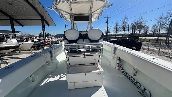 Slide: The Image of 2005 Contender 36 Open boat interior with seating and storage compartments. - 17