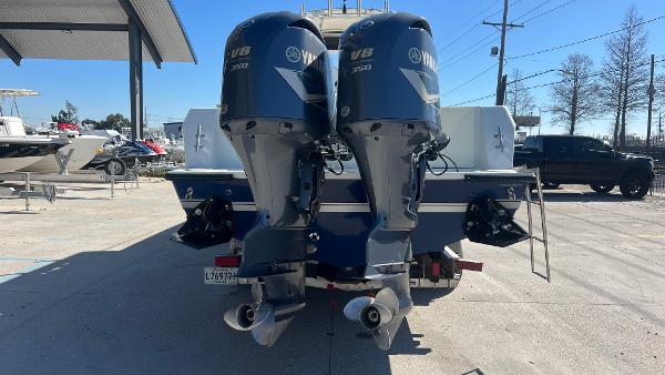 Slide: The Image of 2005 Contender 36 Open with twin Yamaha V8 350 outboard engines. - 3