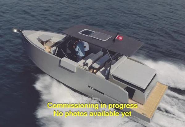 Slide: The Image of 2024 De Antonio Yachts D28 Xplorer on water, commissioning in progress. - 1