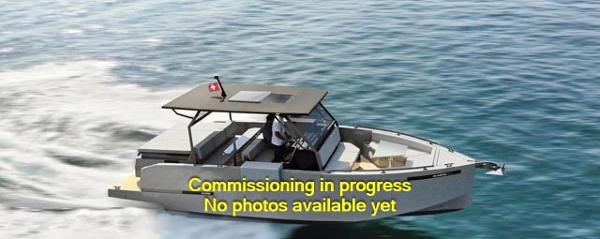 Slide: The Image of 2024 De Antonio Yachts D28 Xplorer cruising on water, commissioning in progress. - 5