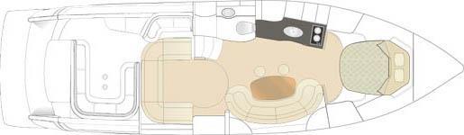 Slide: The Image of Floor plan of a 2000 Formula 37 PC yacht, showcasing interior layout. - 41