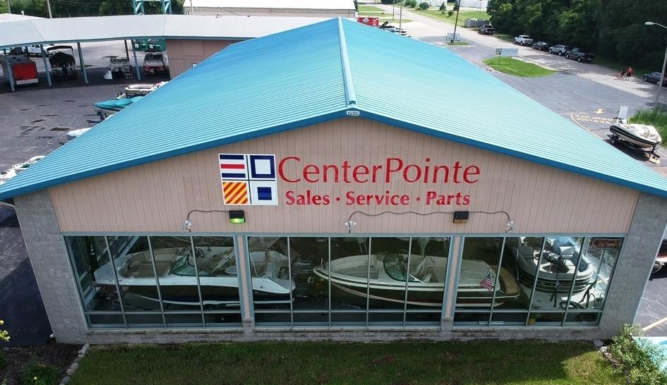 Slide: The Image of CenterPointe dealership showcasing Lowe Stinger 175 Crappie 2024 boats. - 12