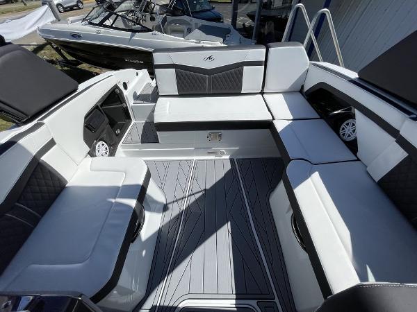 Slide: The Image of 2023 Monterey 278SS boat interior with spacious seating and modern design. - 5