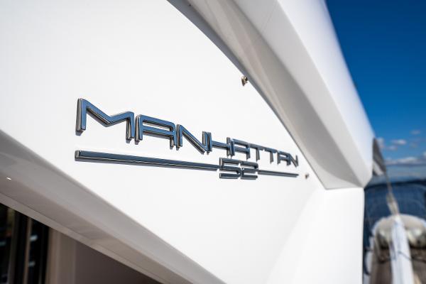 Slide: The Image of 2017 Sunseeker Manhattan 52 yacht nameplate in sunlight - 8