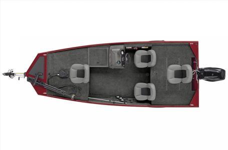 Slide: The Image of 2024 Tracker Bass Tracker Classic XL fishing boat, top view, with seating and equipment. - 3